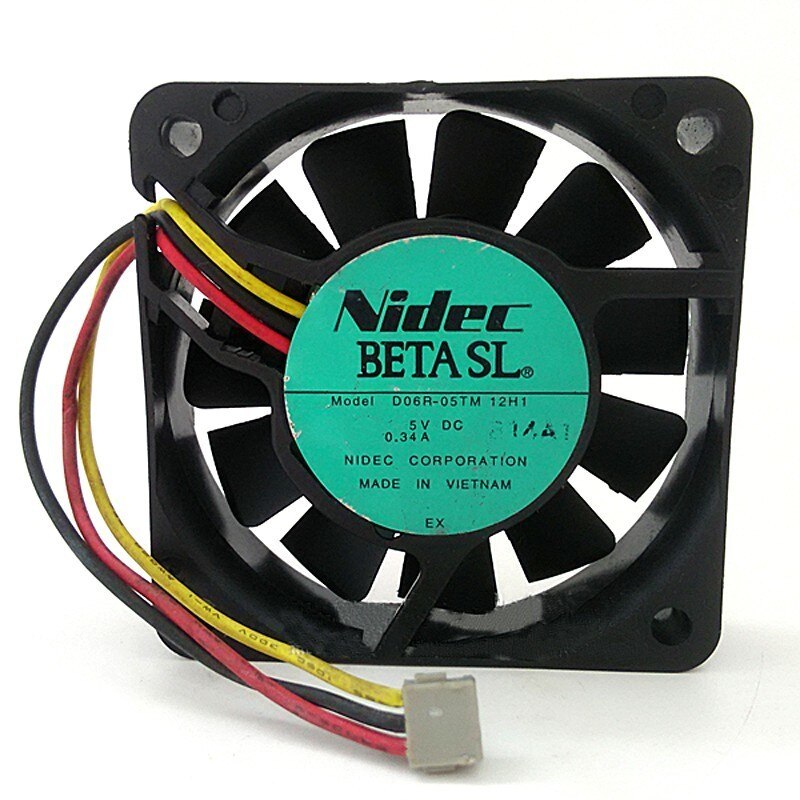 Nidec D06R-05TM 12H1 DC5V 0.34A 3Line Hydraulic Bearing Cooling Fan