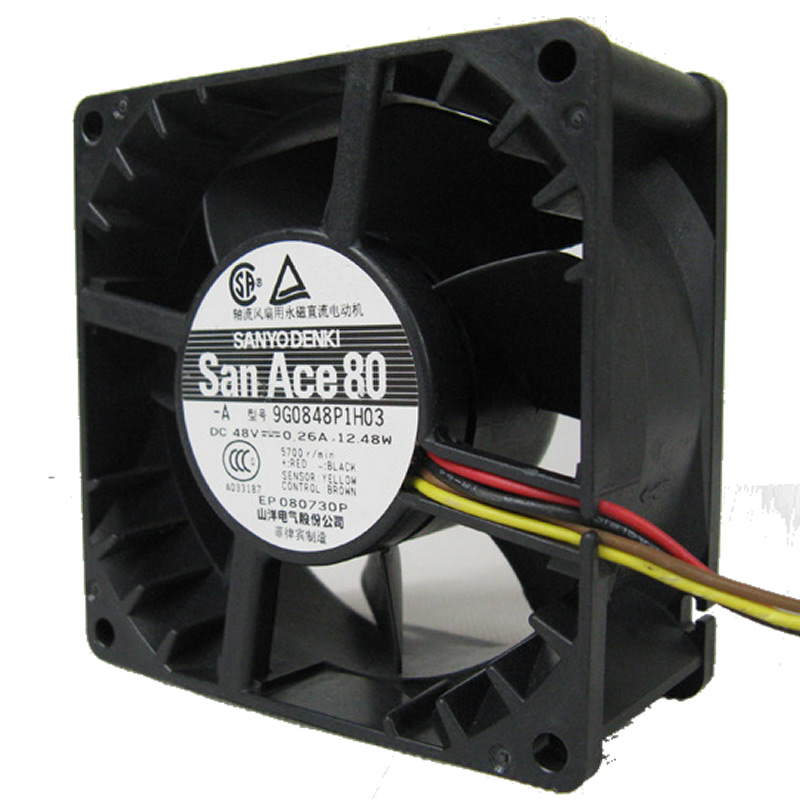 Sanyo 9G0848P1H03 DC48V 0.26A 8cm cooling fan