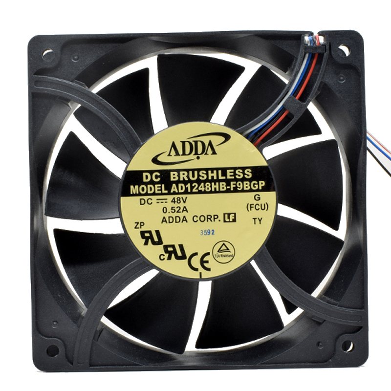 ADDA AD1248HB-F9BGP DC48V 0.52A 4-wire 12CM cooling fan