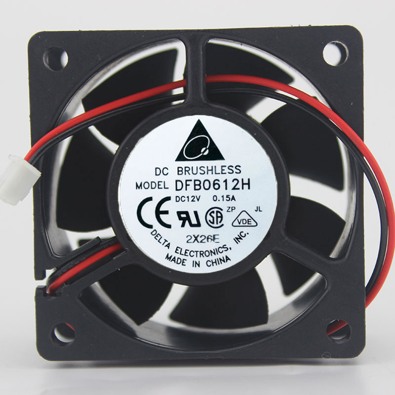 Delta DFB0612H DC12V 0.15A 2-wires cooling fan