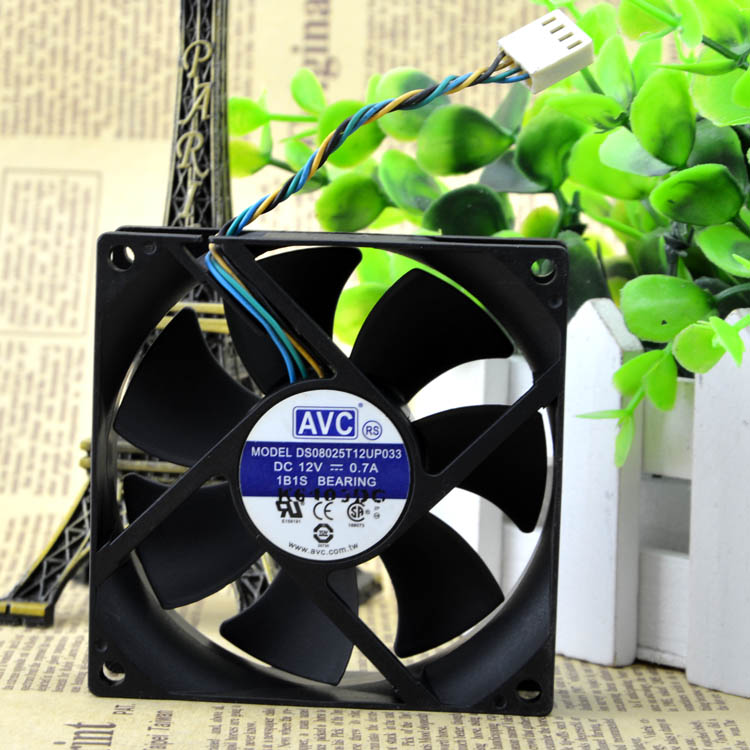 AVC DS08025T12UP033 DC12V 0.7A 4-Wires Axial Cooling Fan