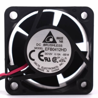 Delta EFB0412HD DC12V 0.12A 1.44W 3-Wires Double Ball Bearing Cooling Fan