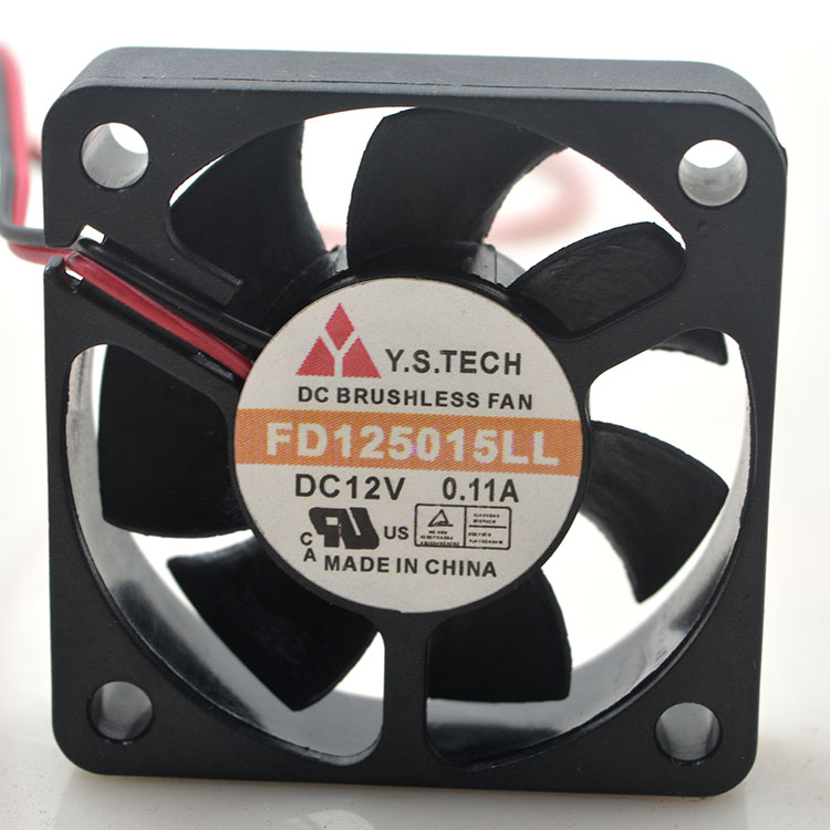 Y.S.TECH FD125015LL DC 12V 0.11A  5CM  2-Wires Cooling Fan