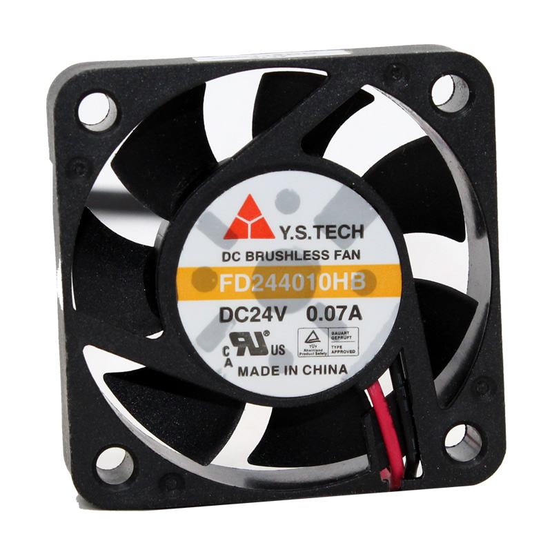 Y.S.Tech FD244010HB DC24V 0.07A 6500RPM 2-Wires cooling fan