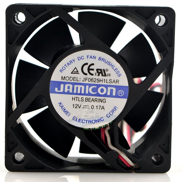 JAMICON JF0625H1LSAR DC 12V 0.17A 6CM 3-wires cooling fan