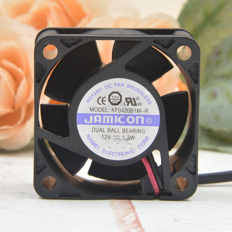 JAMICON KF0420B1M-R DC12V 1.3W  2-wire cooling fan