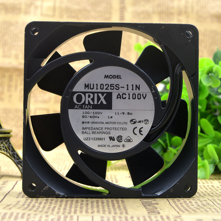 ORIX MU1025S-11N AC100V 11/9.5W impedance protected ball bearing Cooling Fan