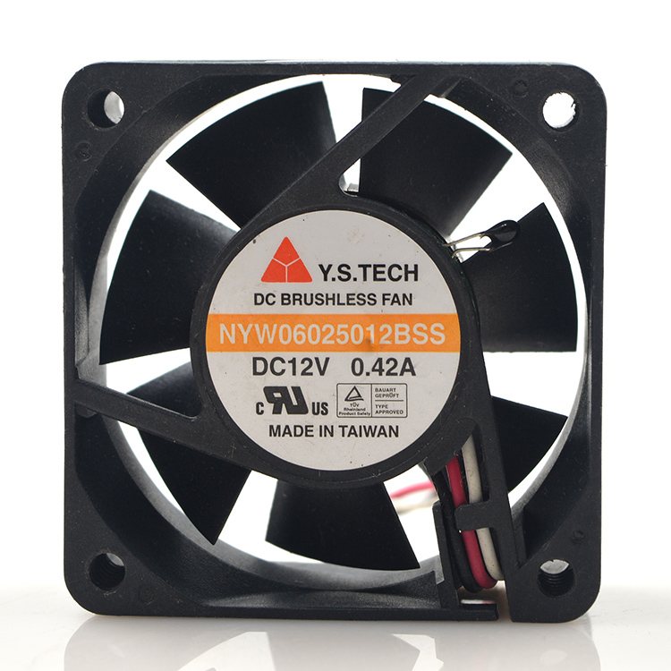 Y.S.Tech NYW06025012BSS DC12V 0.42A 3-wire cooling fan