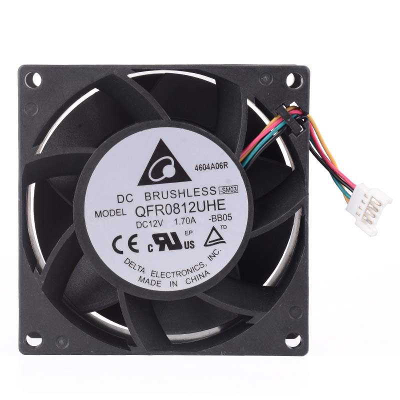 Delta QFR0812UHE DC12V 1.70A 2.50A 4Lines Computer cooling fan