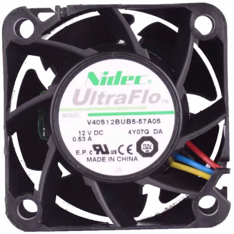 Nidec V40S12BUB5-57A05 DC12V 0.53A Chassis Cooling Fan