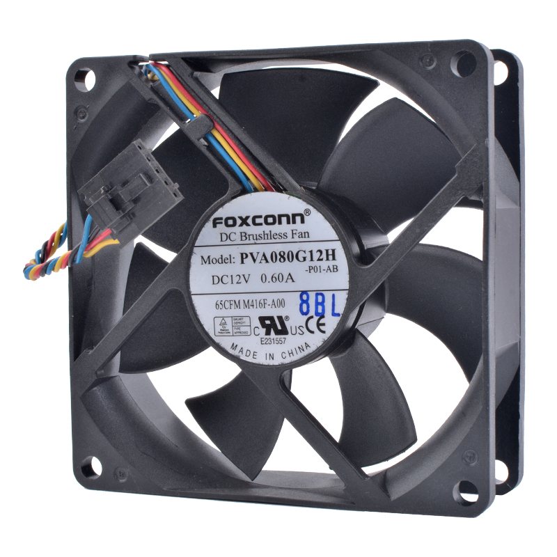 Foxconn PVA080G12H DC12V 0.60A server cooling fan