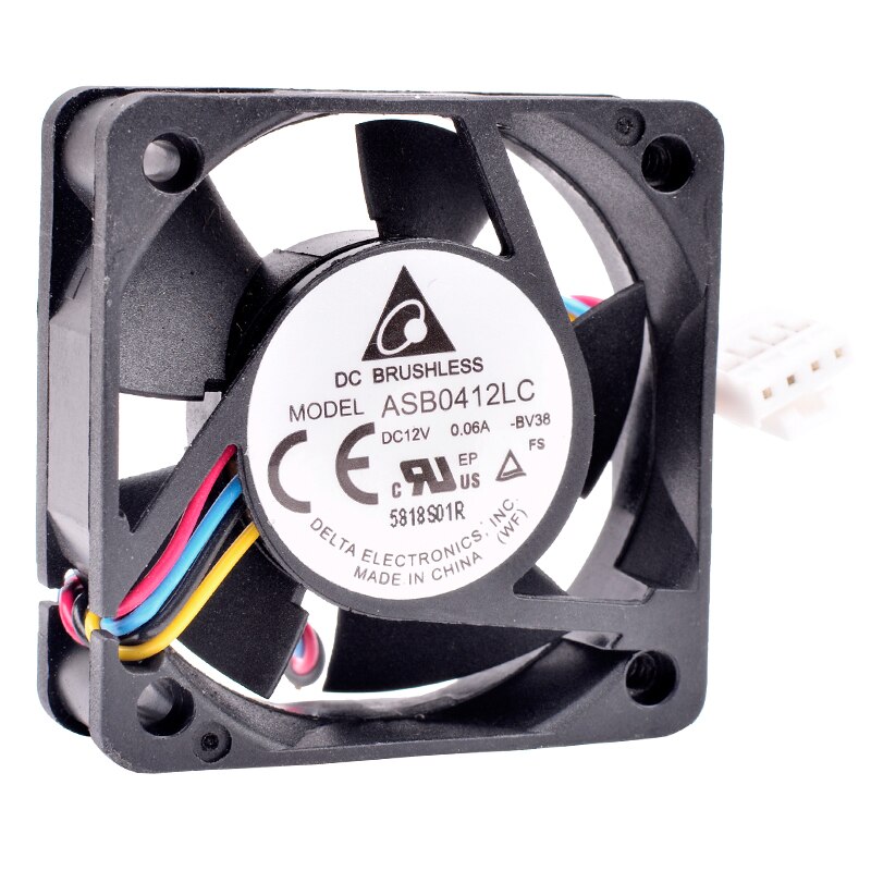 Delta ASB0412LC 40mm DC12V 0.06A quiet PWM 4-wire cooling fan