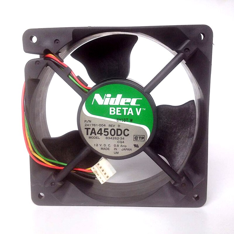 Nidec B34262-34 TA450DC DC12V 0.8A 9.6W inverter axial cooling fan