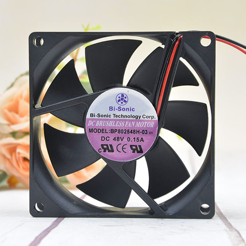 Bi-Sonic BP802548H-03 DC48V 0.15A 3300RPM 2-Wires Inverter Cooling Fan