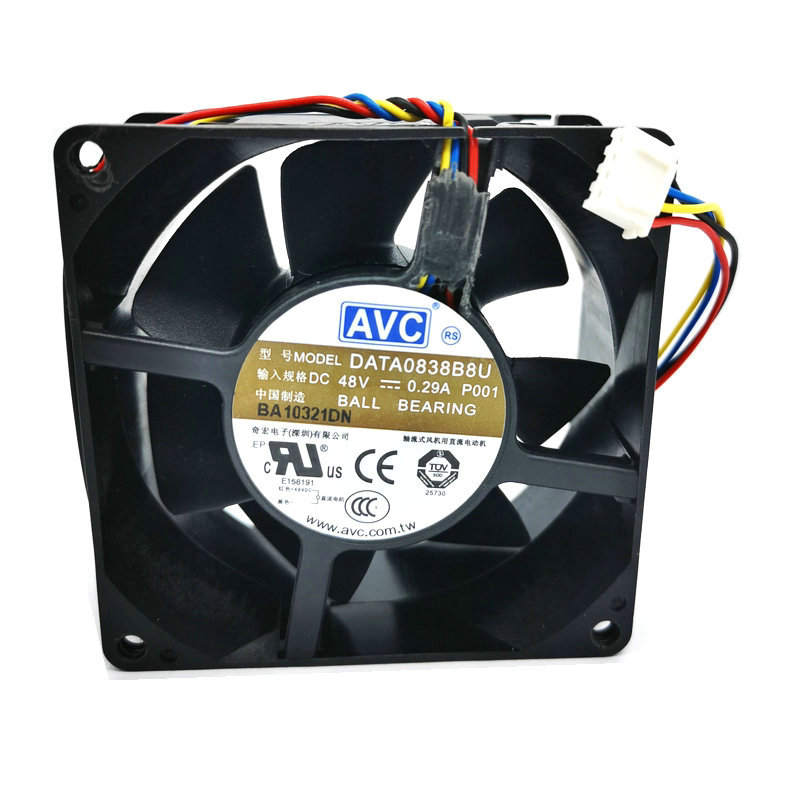 AVC DATA0838B8U DC48V 0.29A 4-wire Cooling Fan