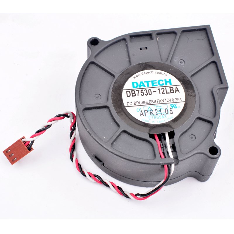 DB7530-12LBA DC12V 0.25A double ball centrifugal turbo blower cooling fan