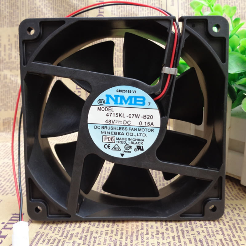 NMB 4715KL-07W-B20 DC 48V 0.15A 2-wire axial flow fan