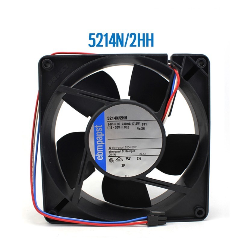 Ebmpapst 5214N/2HH DC24V 0.73A 17.5W Ball Bearing Cooling Fan