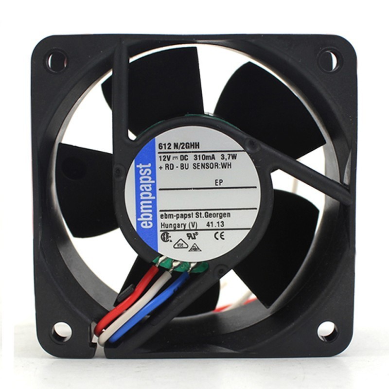 Ebmpapst 612 N/2GHH DC12V 0.31A 3.7W Server Square Cooling Fan