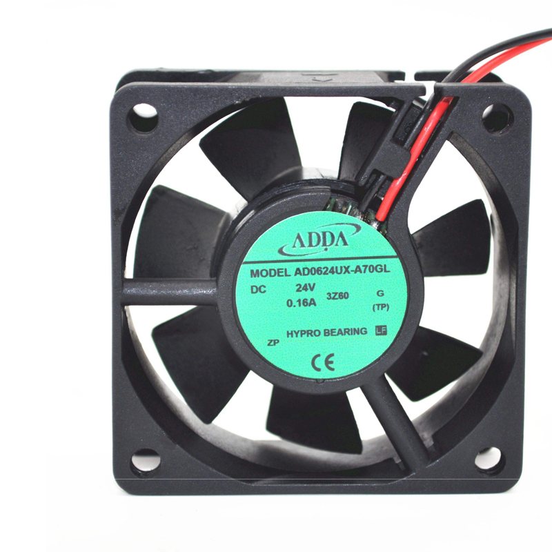 ADDA AD0624UX-A70GL DC24V 0.16A 2-wire Server cooing Fan