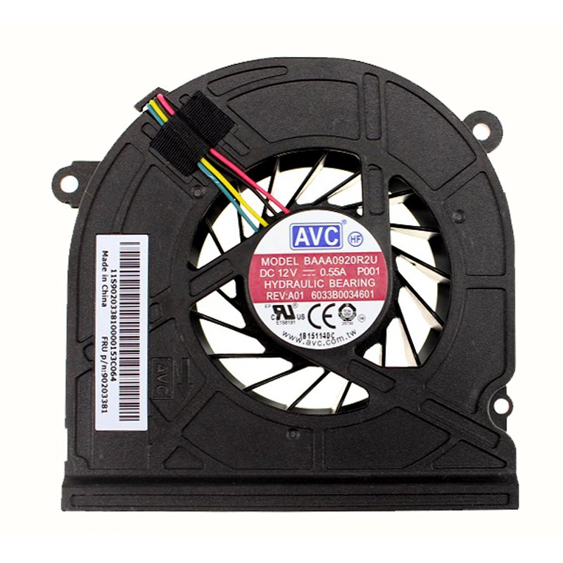 AVC BAAA0920R2U DC12V 4-wires Lenovo Laptop Cooling Fan