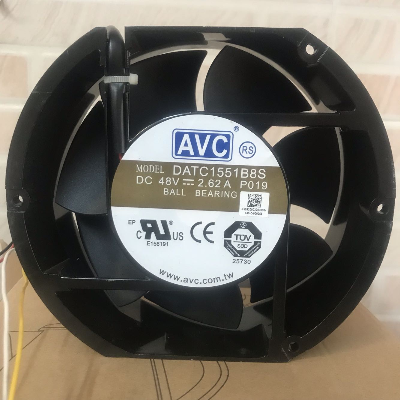 AVC DATC1551B8S 48V 2.62A  double ball bearing PWM 4-wires cooling fan