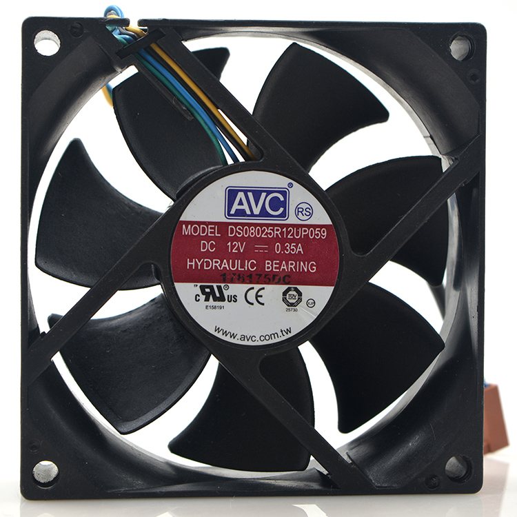 AVC DS08025R12UP059 12V 0.35A 8CM 4-wires PWM cooling fan