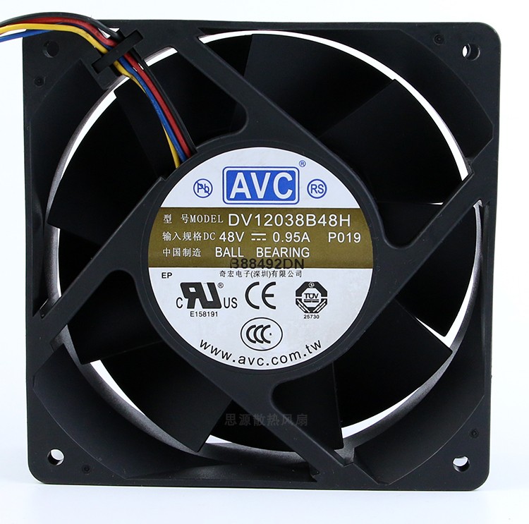 AVC DV12038B48H DC48V 0.95A 12CM industrial inverter cooling fan