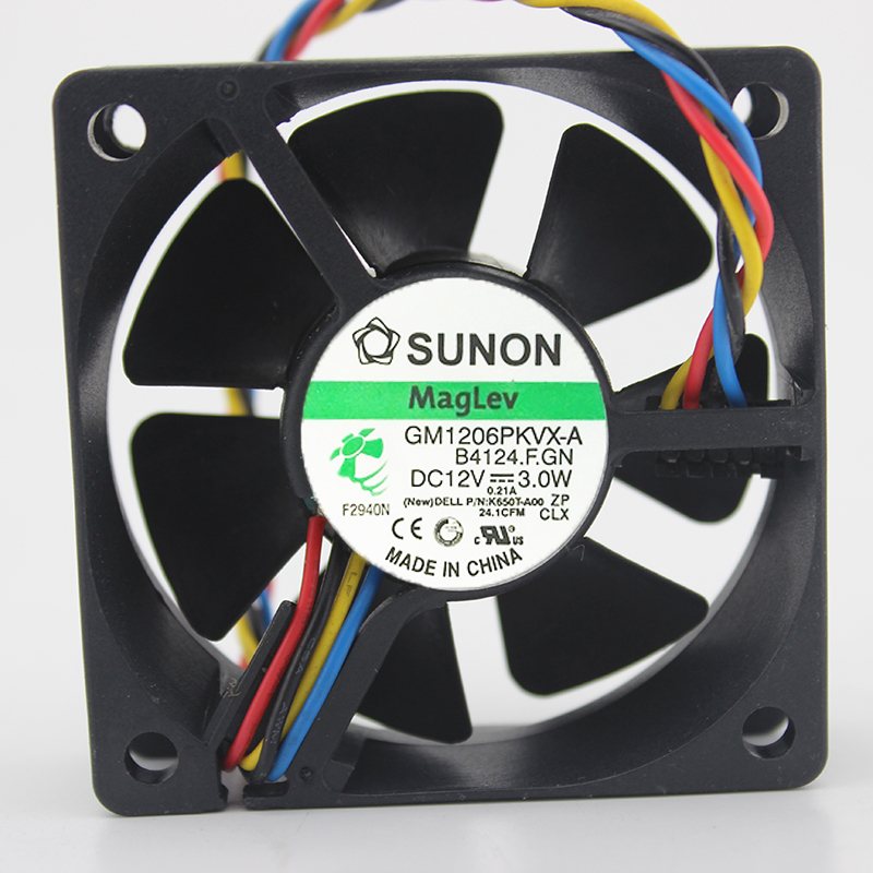 Sunon GM1206PKVX-A DC 12V 3.0W 6cm 4-wires cooling Fan