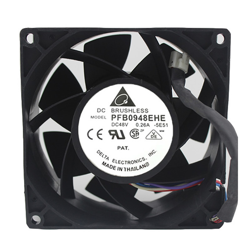 Delta PFB0948EHE -5E51 DC48V 0.26A 3-wires Cooling Fan