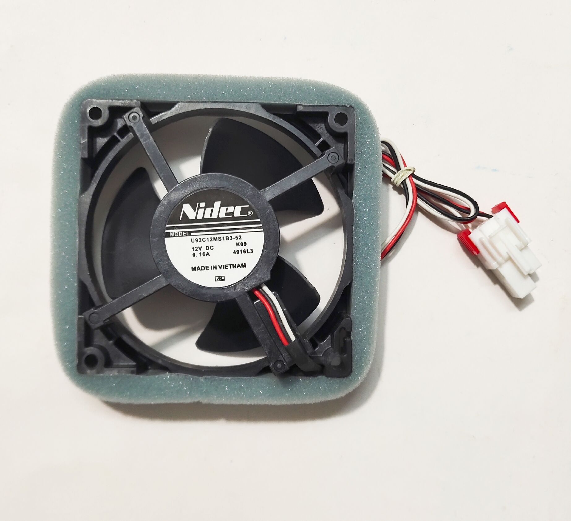 Nidec U92C12MS1B3-52 DC12V 0.16A Refrigerated cooling fan