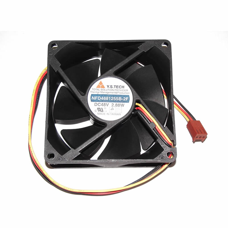 Y.S.TECH NFD4881255B-2F DC 48V 2.88W 3-wire Cooling Fan