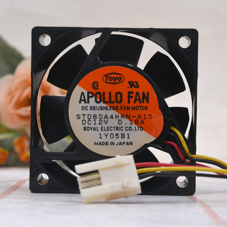 TOYO APOLLO FAN STD60A4HHN-A15 12V 0.16A 6025 6CM cooling fan