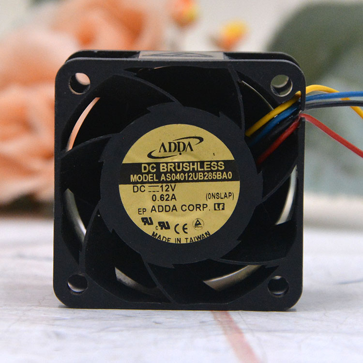 ADDA AS04012UB285BA0 DC12V 0.62A 4cm 4-wires cooling fan