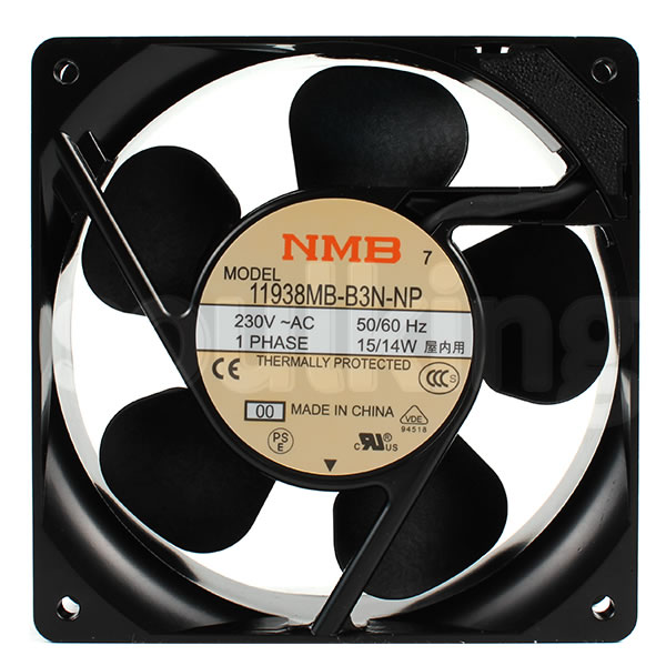NMB 11938MB-B3N-NP 230VAc 50/60HZ 15/14W thermally protected cooling fan