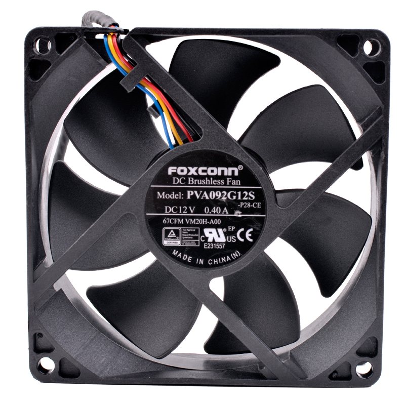 PVA092G12S Foxconn DC12V 0.40A pwm fan