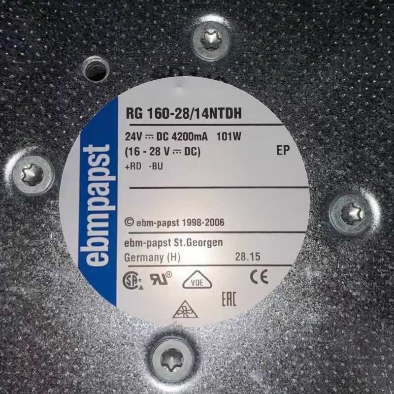 RG 160-28/14 NTDH Ebmpapst DC24V 4200mA 101W fan