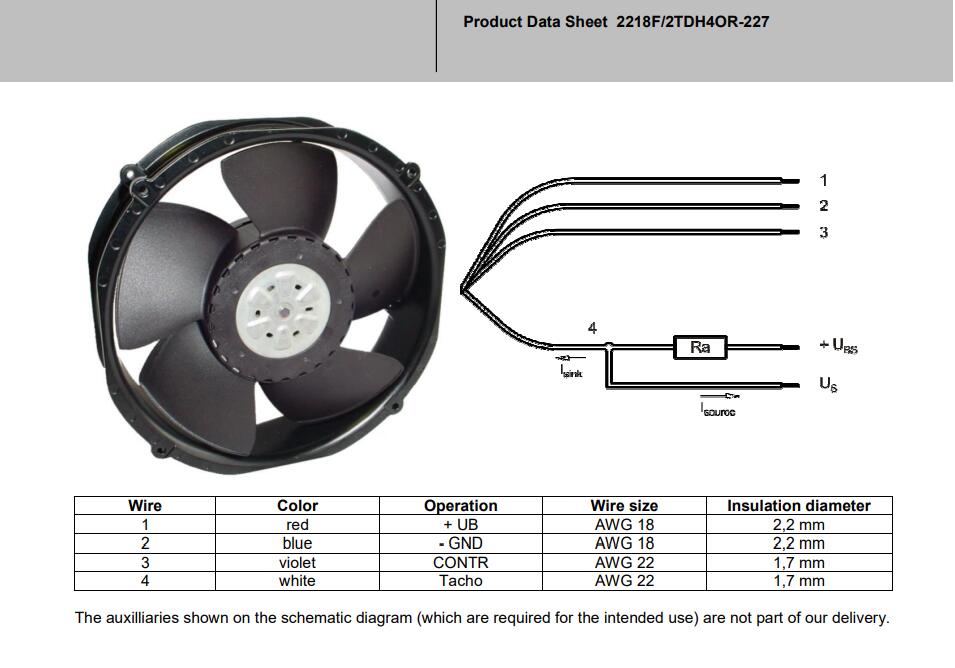 2218F/2TDH4OR ebmpapst DC48V 2.15A 103W 6500r/min fan