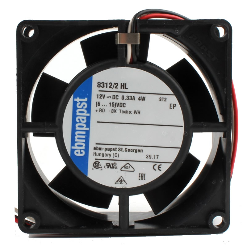 8312/2HL ebmpapst 12V 3-wire axial fan